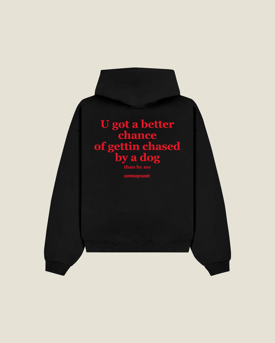 U Got A Better Chance Of Gettin Chased By A Dog Than By Me Hoodie