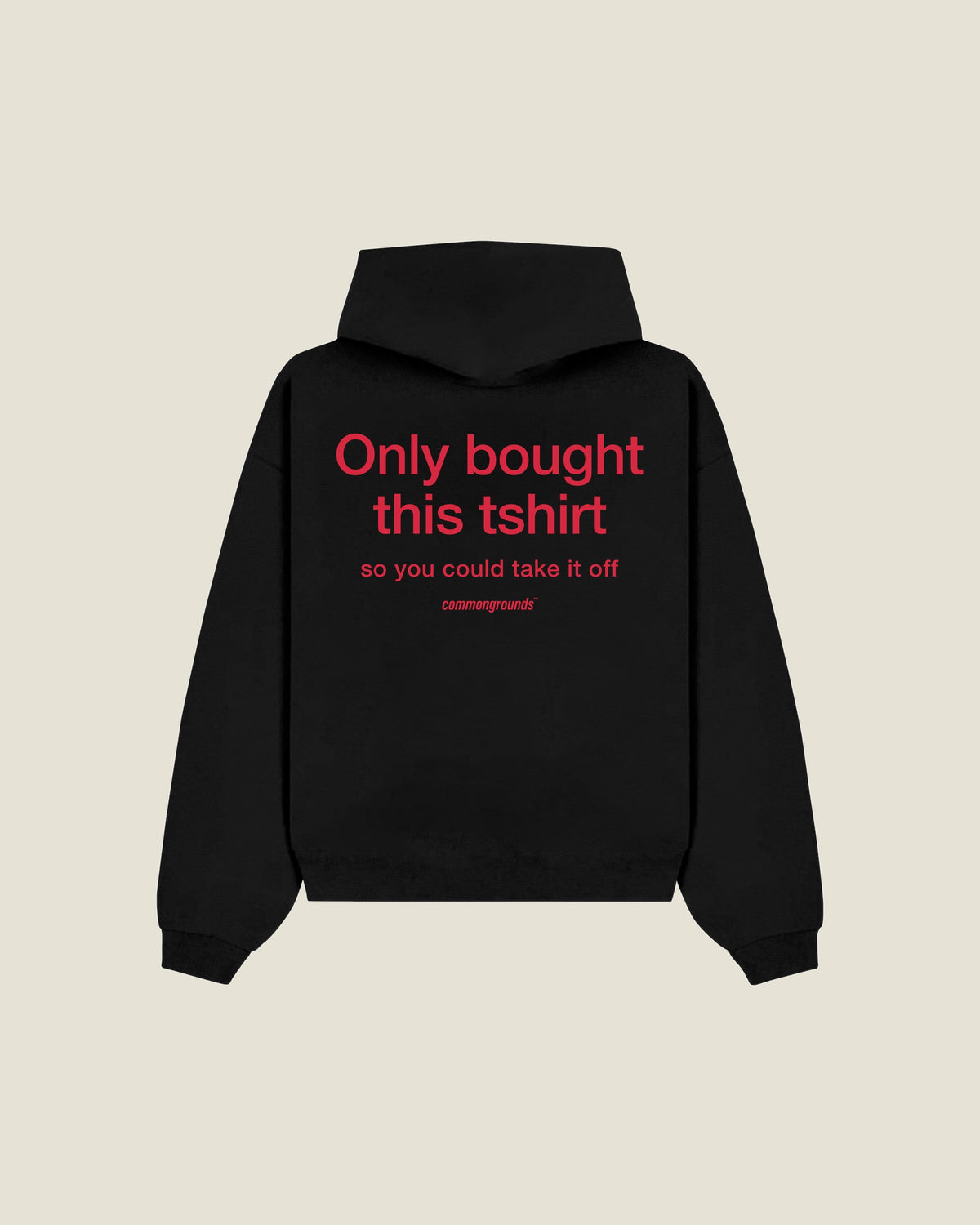 Only Bought This Tshirt So You Could Take It Off Hoodie in black, back print