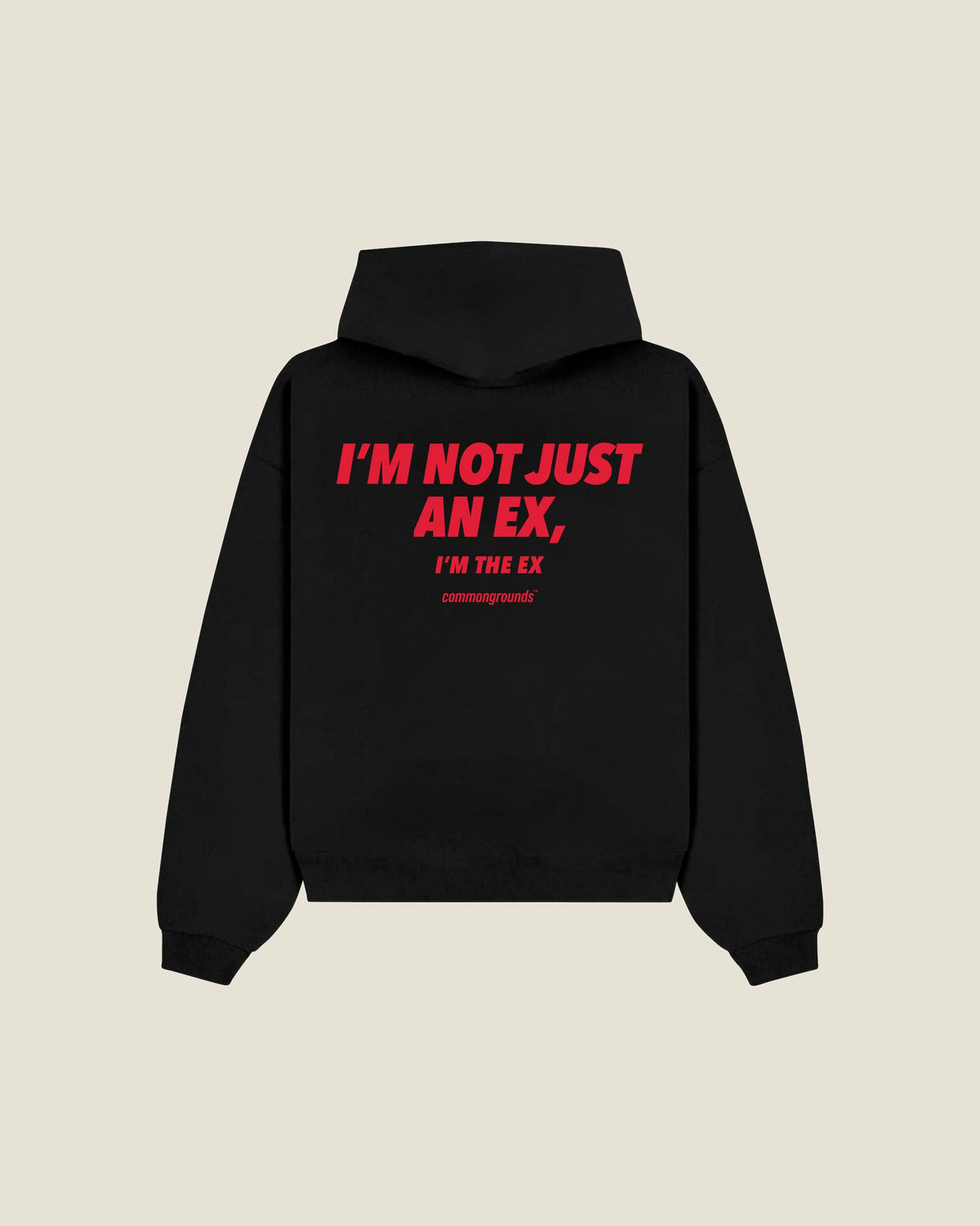 I'm Not Just An Ex, I'm The Ex Hoodie in black, back print