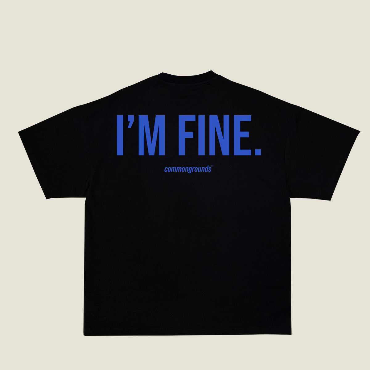 I'M FINE Tee in black, back print