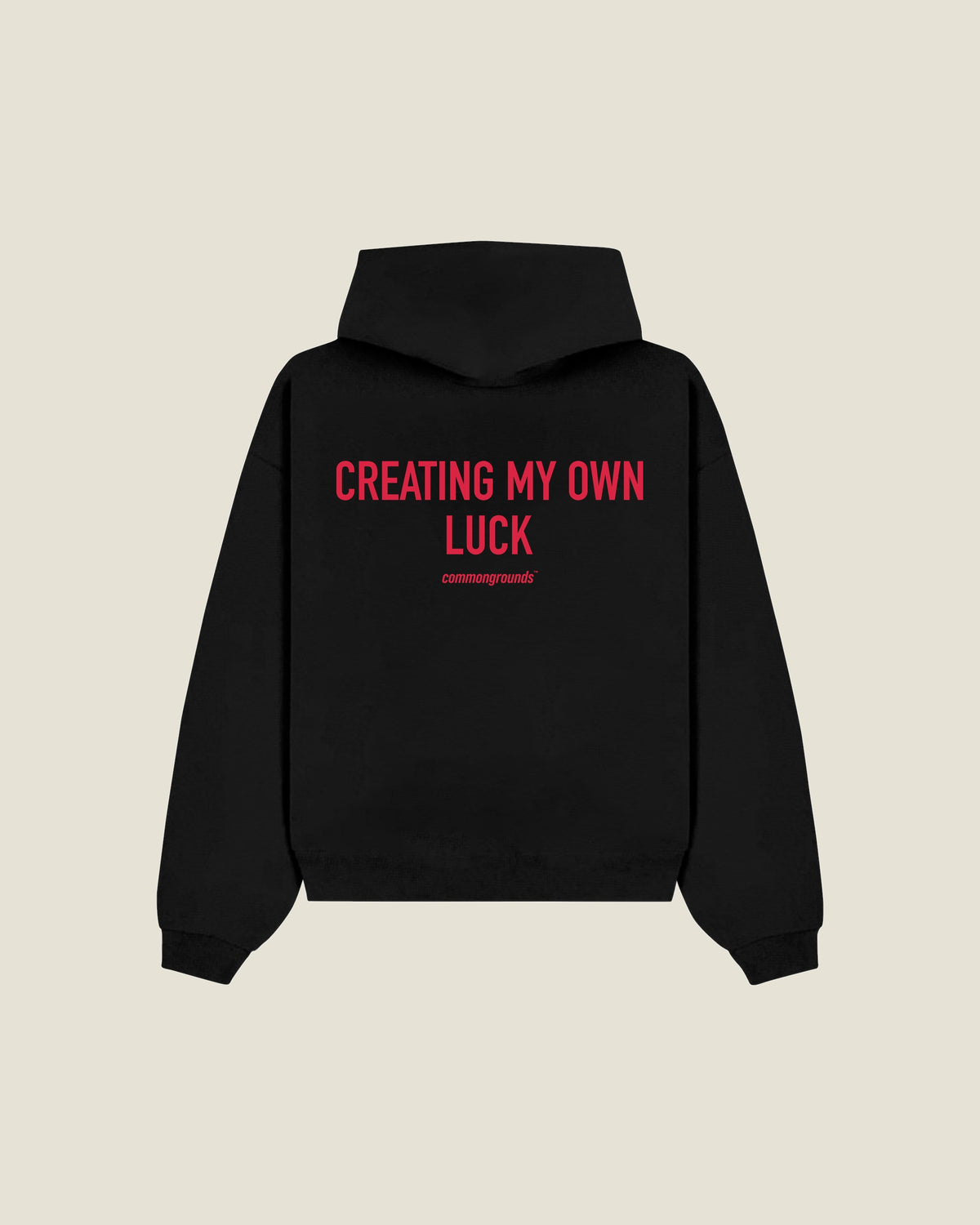 Creating My Own Luck Hoodie in black, back print