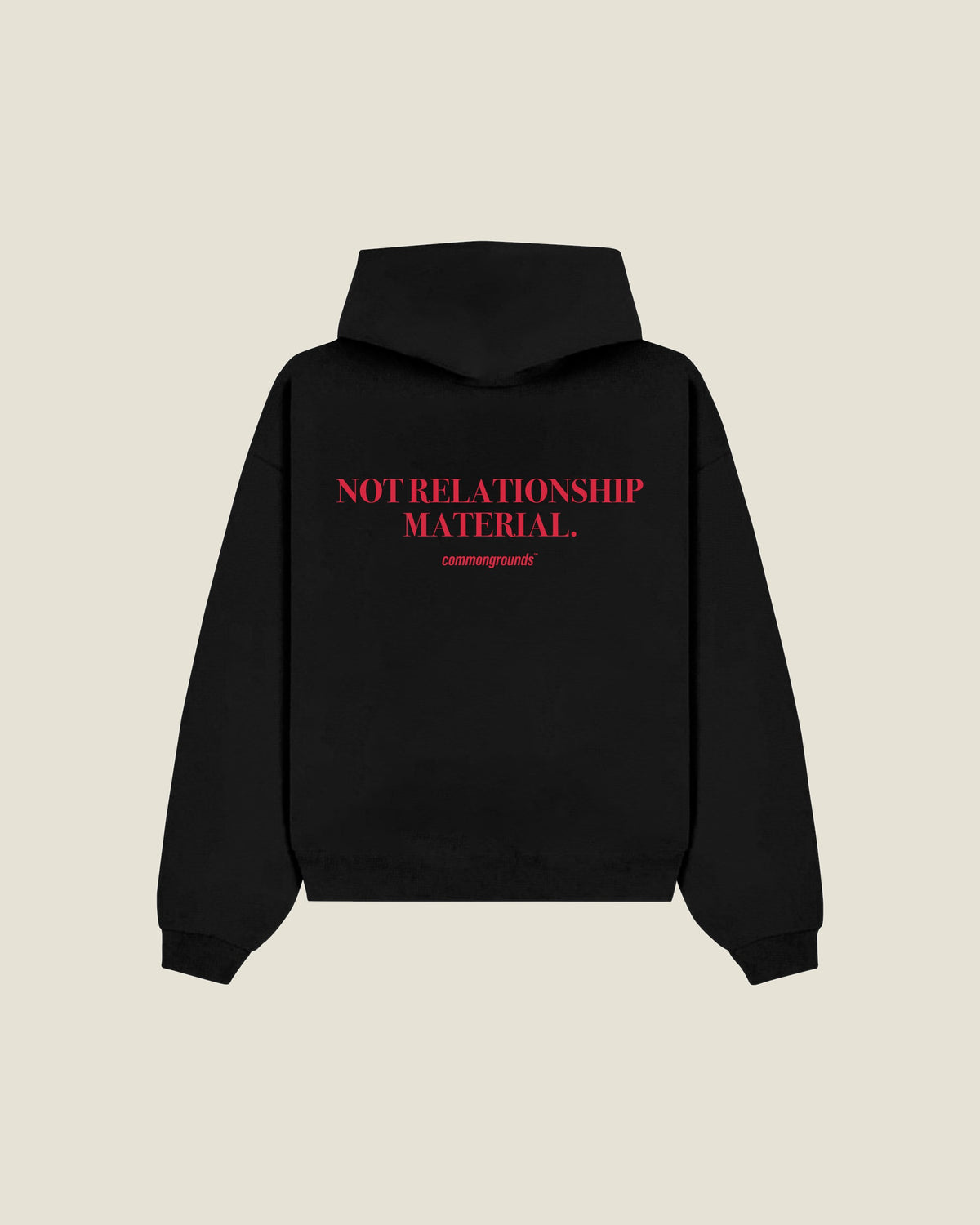 Not Relationship Material Hoodie in black, back print