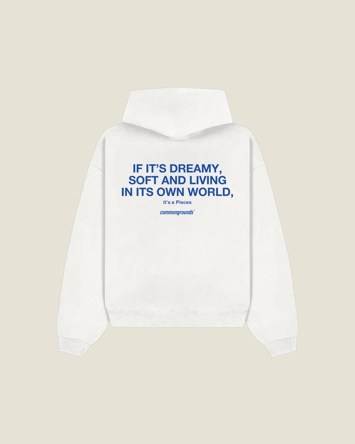 If It's Dreamy, Soft And Living In Its Own World, It's A Pisces Hoodie in white, back print