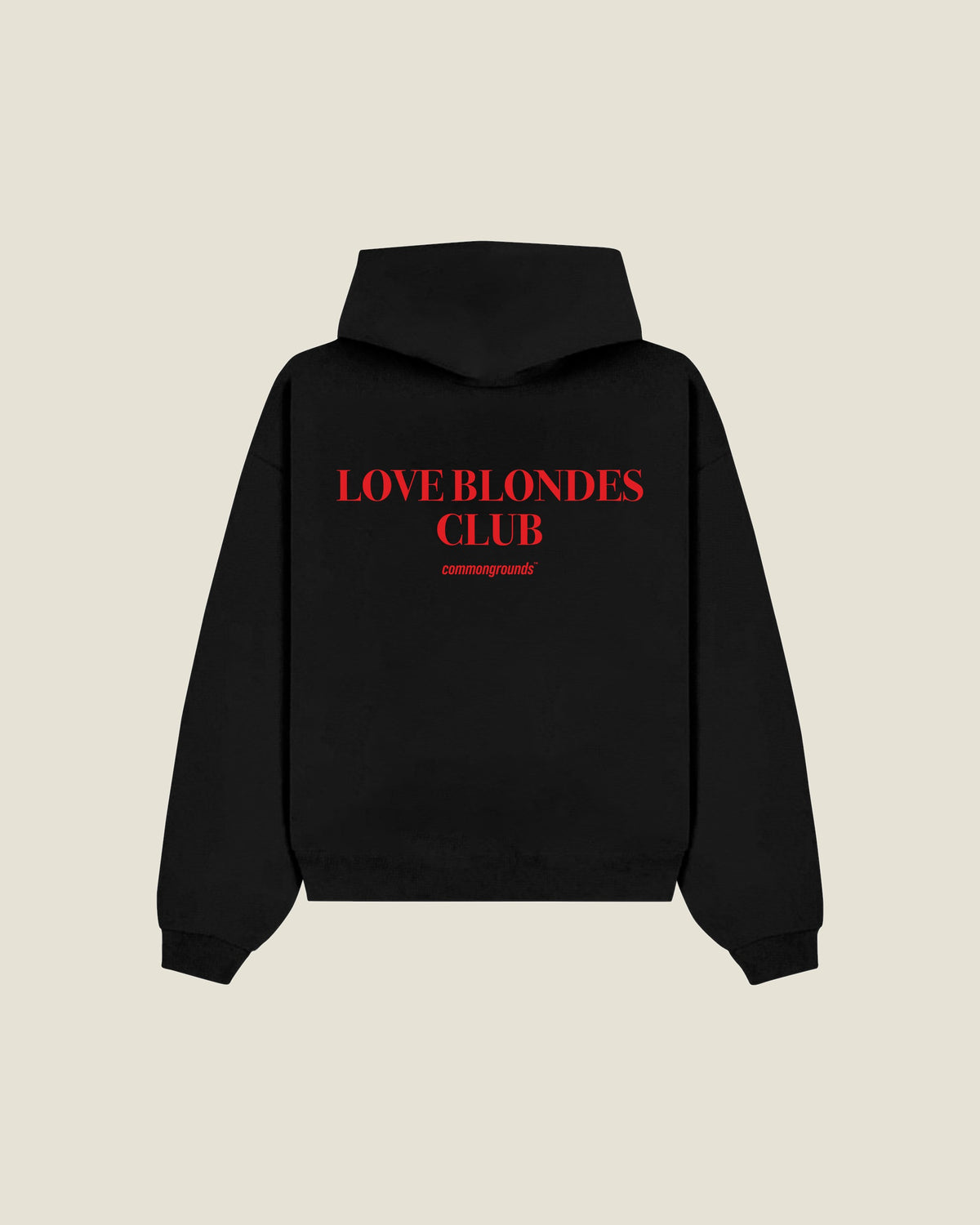 Love Blondes Club Hoodie in black, back print