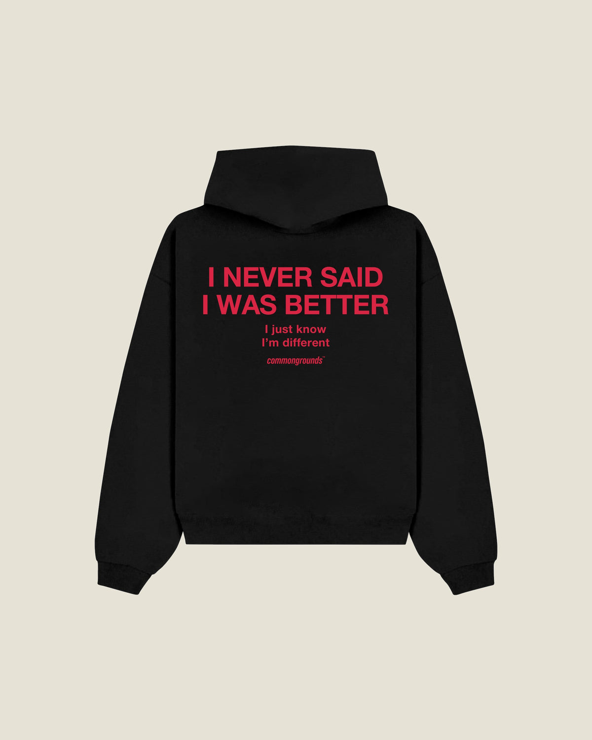 I Never Said I Was Better I Just Know I'm Different Hoodie in black, back print