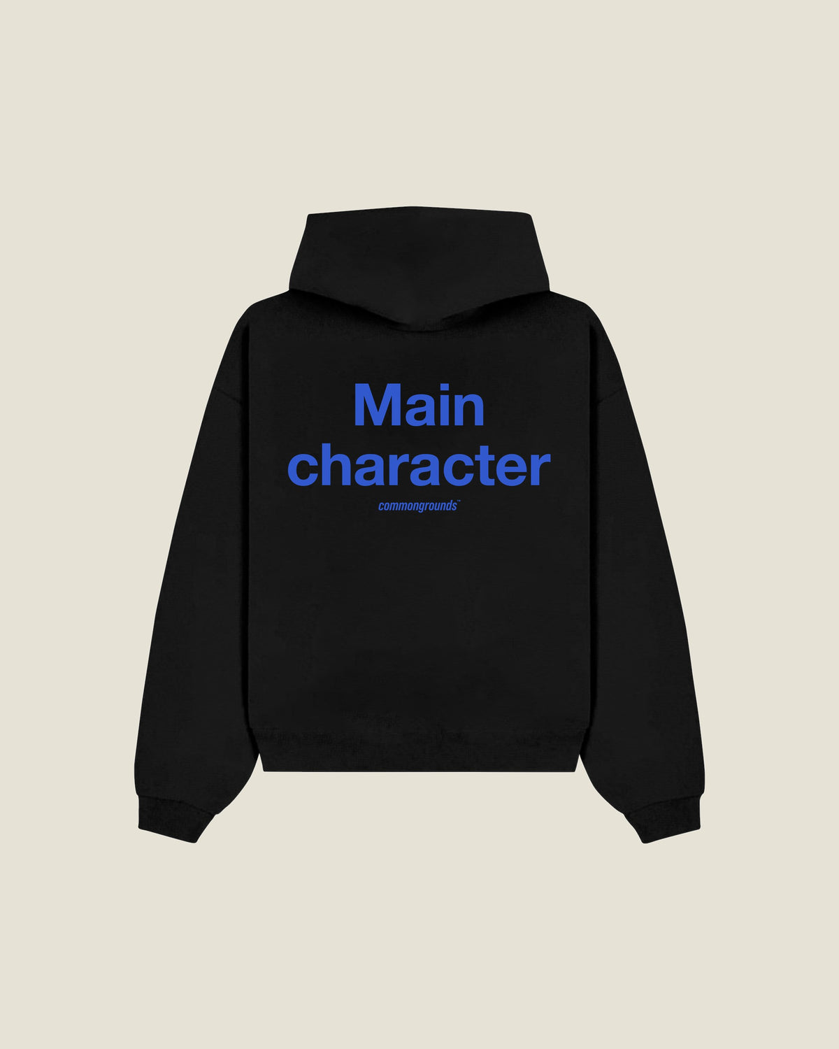 Main Character Hoodie in black, back print