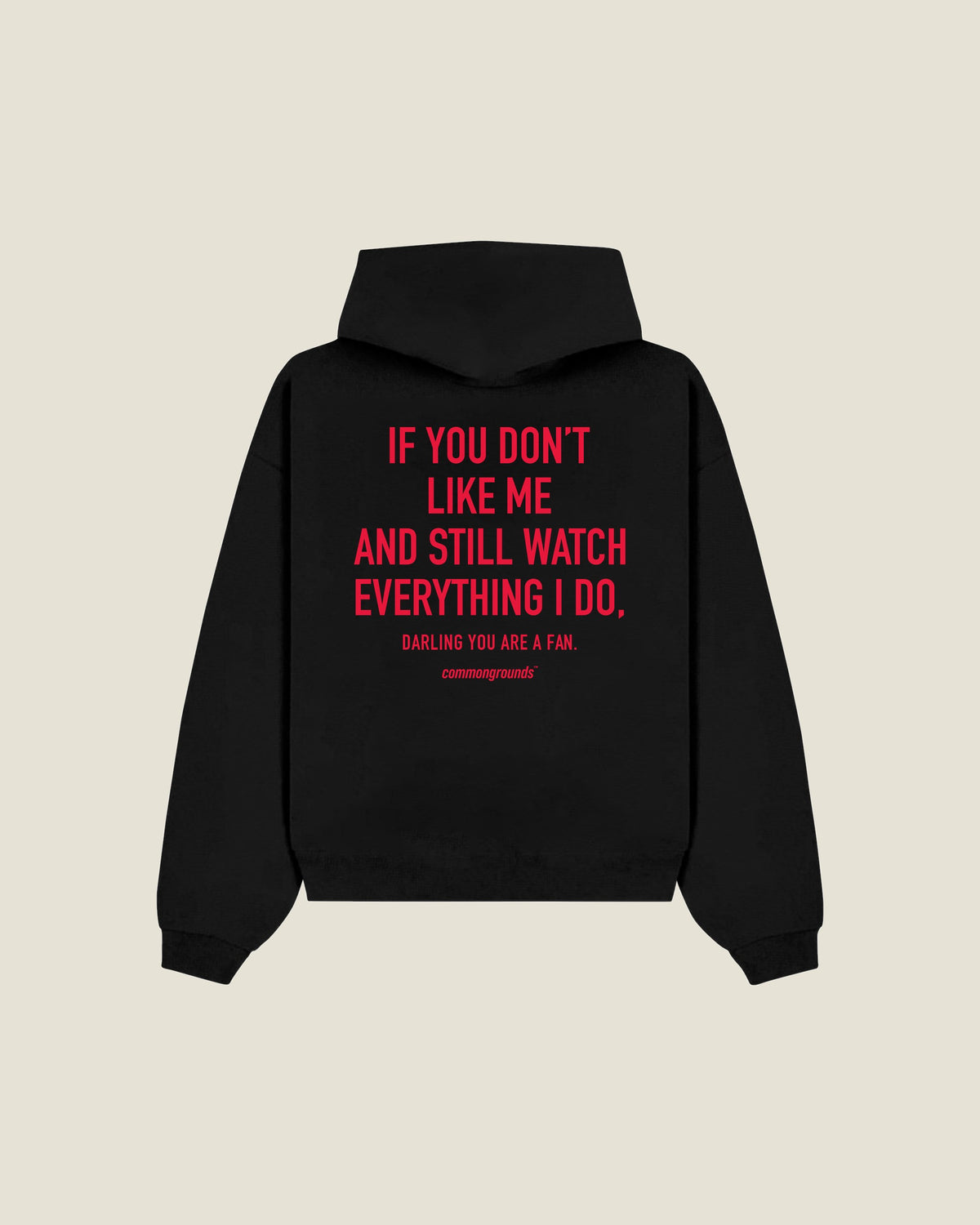 If You Don't Like Me And Still Watch Everything I Do, Darling You Are A Fan Hoodie in black, back print