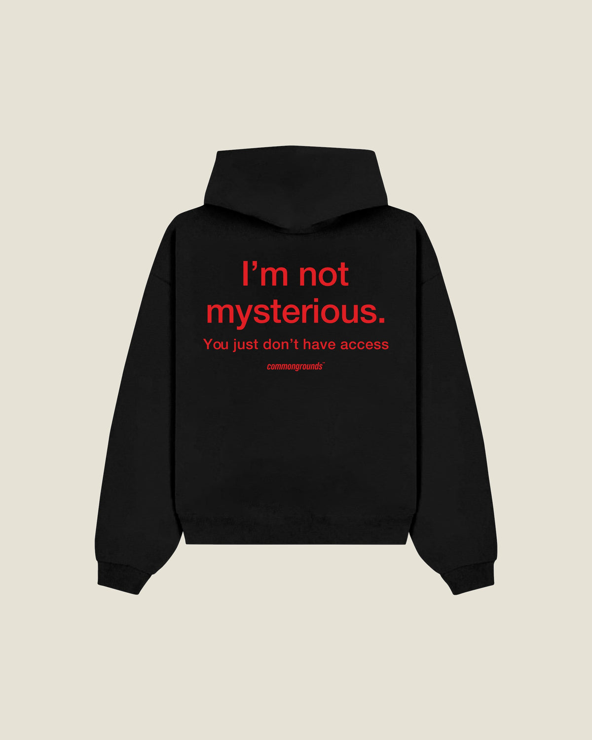I'm Not Mysterious. You Just Don't Have Access Hoodie in black, back print