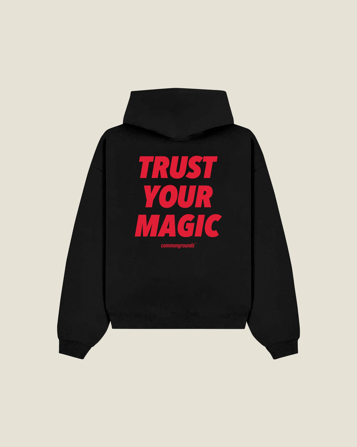 Trust Your Magic Hoodie in black, back print