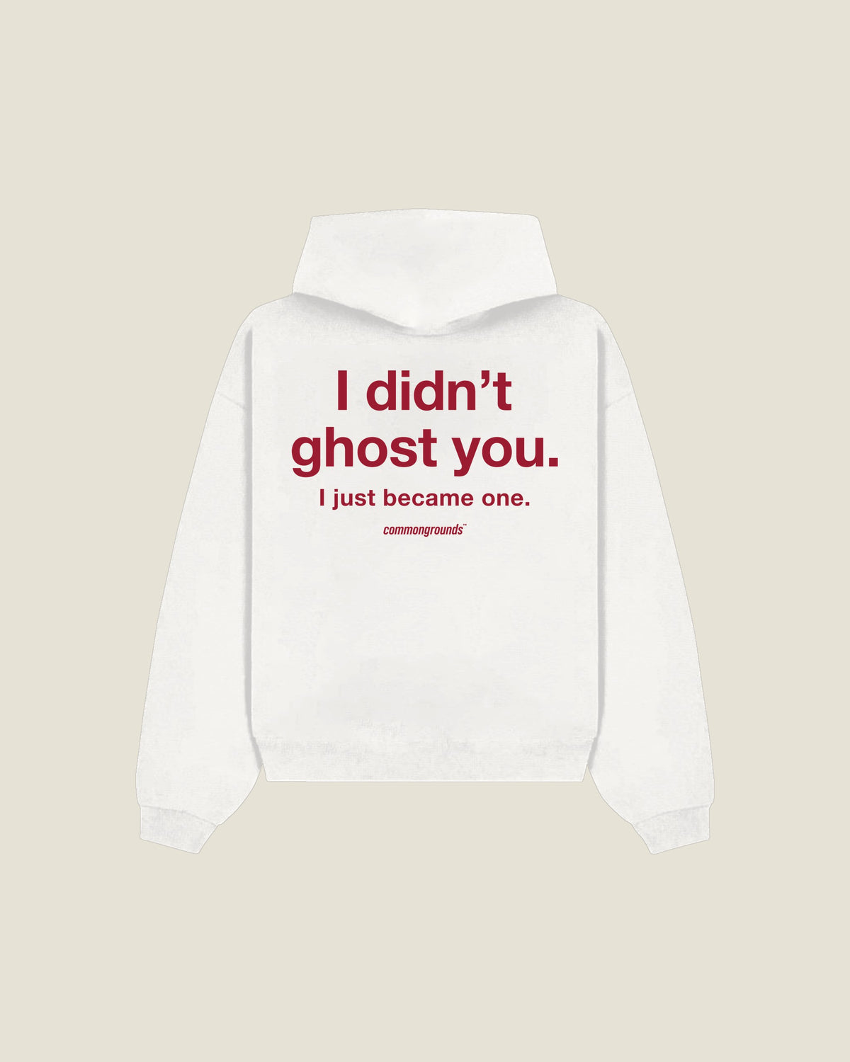 I Didn't Ghost You. I Just Became One Hoodie in white, back print