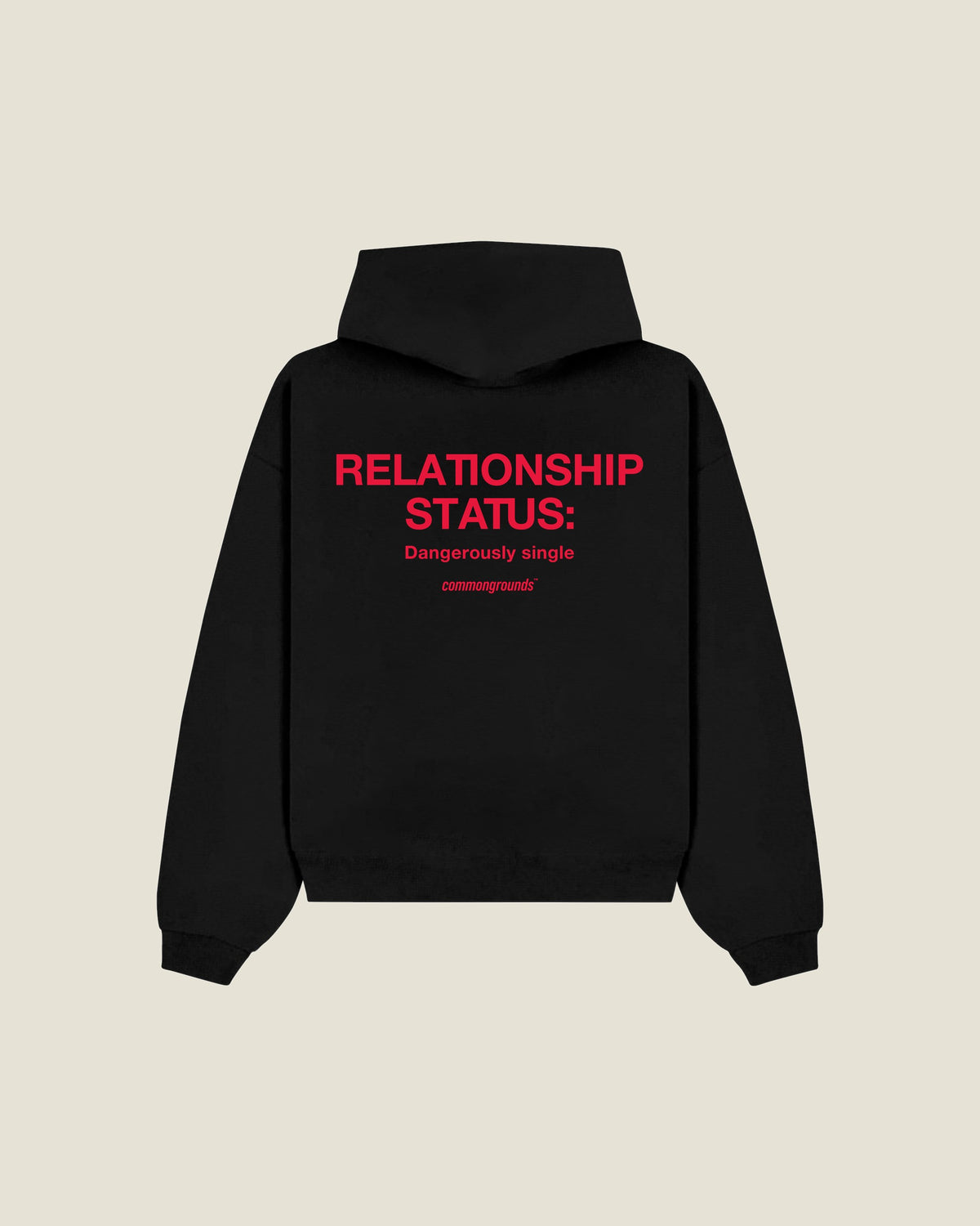 Relationship Status: Dangerously Single Hoodie in black, back print