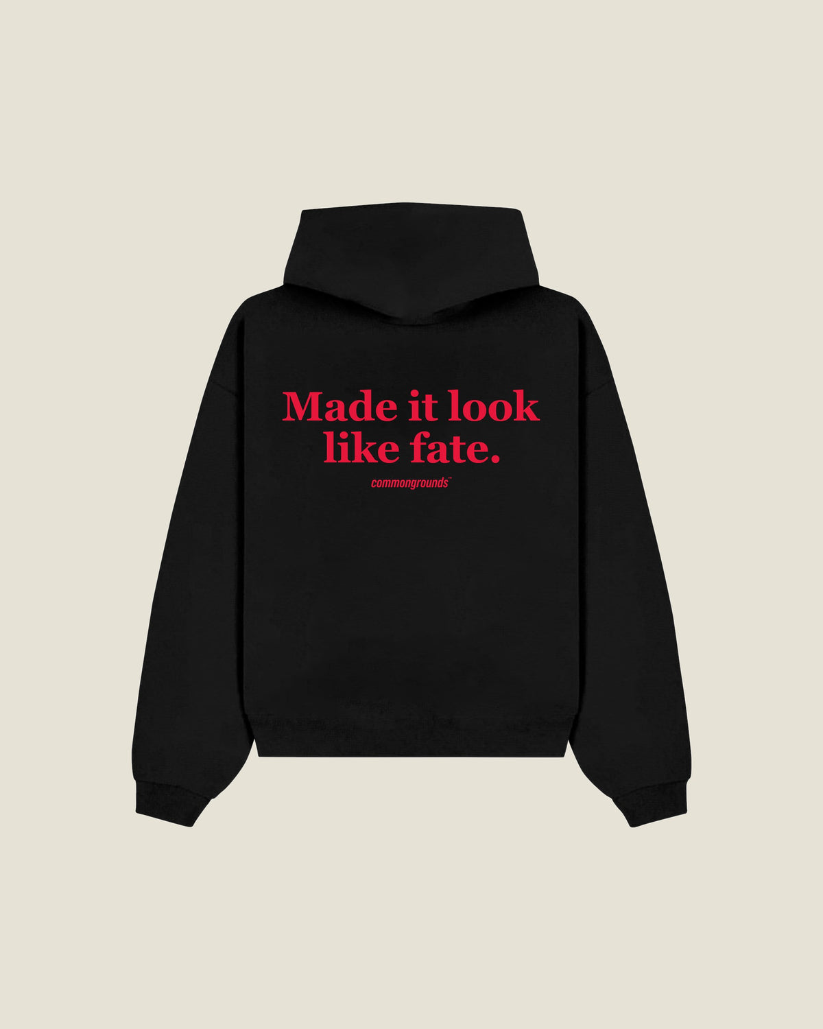 Made It Look Like Fate Hoodie in black, back print