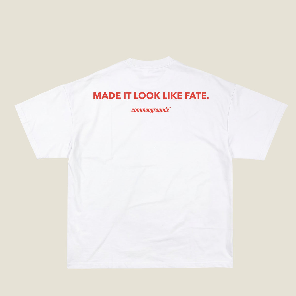 MADE IT LOOK LIKE FATE Tee in white, back print