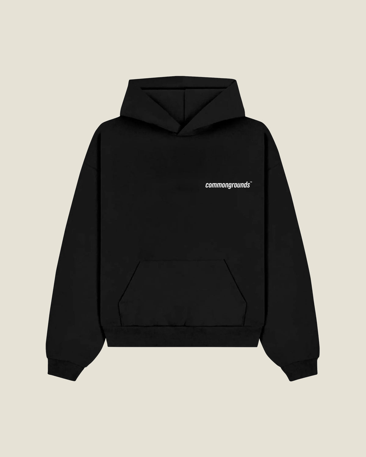 IF YOU NEED A PROBLEM I'M HERE Hoodie in black, front chest logo